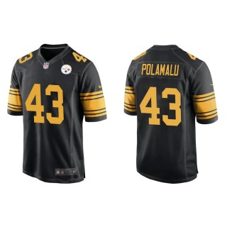 Men's Pittsburgh Steelers Troy Polamalu #43 Black Alternate Game Jersey