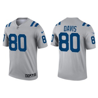 Men's Indianapolis Colts Tyler Davis #80 Gray 2021 Inverted Legend Jersey