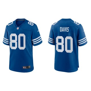 Men's Indianapolis Colts Tyler Davis #80 Royal Alternate Game Jersey