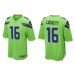 Men's Seattle Seahawks Tyler Lockett #16 Neon Green Alternate Game Jersey