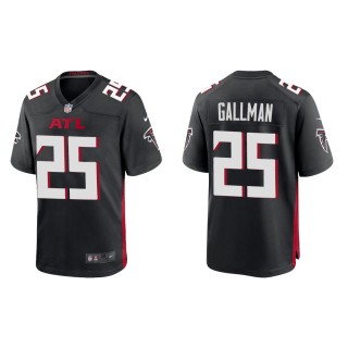 Men's Atlanta Falcons Wayne Gallman #25 Black Game Jersey