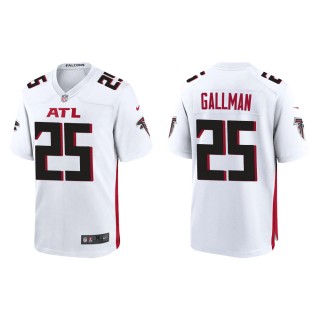 Men's Atlanta Falcons Wayne Gallman #27 White Game Jersey