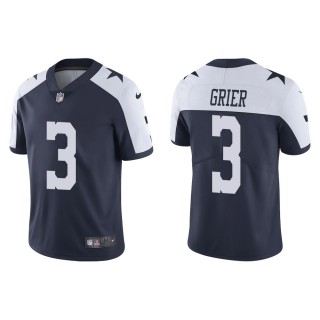 Men's Dallas Cowboys Will Grier #3 Navy Alternate Vapor Limited Jersey
