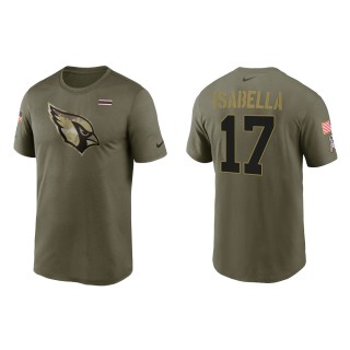 2021 Salute To Service Men's Cardinals Andy Isabella Olive Legend Performance T-Shirt