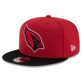 Arizona Cardinals Cardinal Black 2021 NFL Sideline Road 9FIFTY Snapback Hat