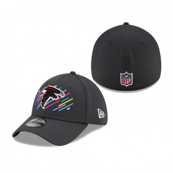 Falcons Charcoal 2021 NFL Crucial Catch 39THIRTY Flex Hat