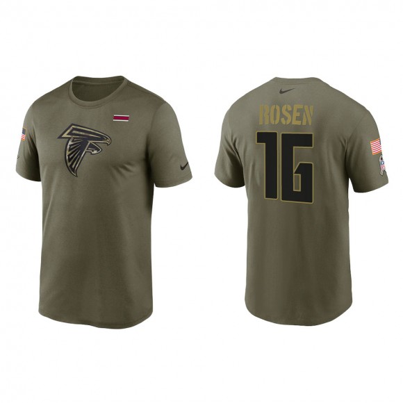 2021 Salute To Service Men's Falcons Josh Rosen Olive Legend Performance T-Shirt
