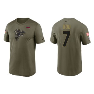 2021 Salute To Service Men's Falcons Younghoe Koo Olive Legend Performance T-Shirt