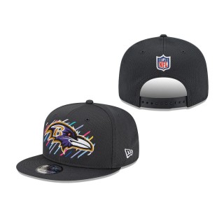 Ravens Charcoal 2021 NFL Crucial Catch 9FIFTY Snapback Adjustable Hat