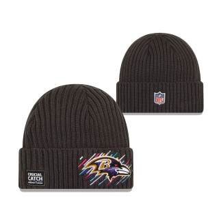 Ravens Charcoal 2021 NFL Crucial Catch Knit Hat