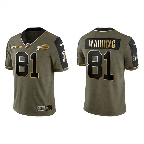 2021 Salute To Service Men's Bills Kahale Warring Olive Gold Limited Jersey