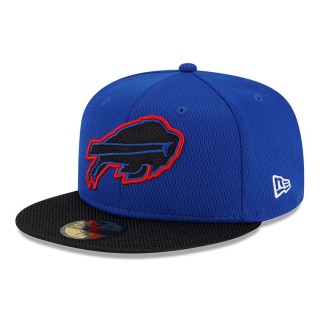 Buffalo Bills Royal Black 2021 NFL Sideline Road 59FIFTY Hat
