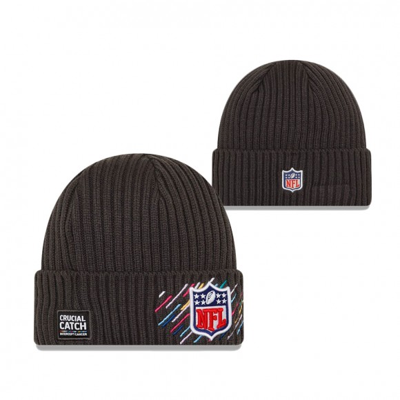 Charcoal 2021 NFL Crucial Catch Knit Hat