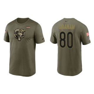2021 Salute To Service Men's Bears Jimmy Graham Olive Legend Performance T-Shirt