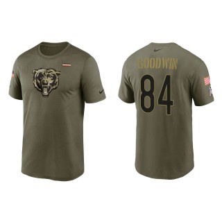2021 Salute To Service Men's Bears Marquise Goodwin Olive Legend Performance T-Shirt