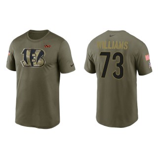 2021 Salute To Service Men's Bengals Jonah Williams Olive Legend Performance T-Shirt