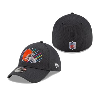 Browns Charcoal 2021 NFL Crucial Catch 39THIRTY Flex Hat