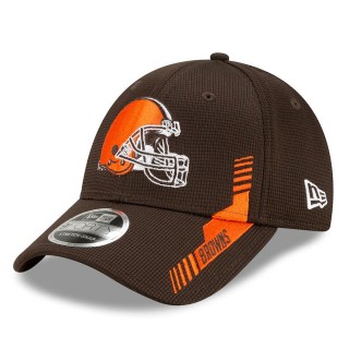 Cleveland Browns Brown 2021 NFL Sideline Home 9FORTY Adjustable Hat