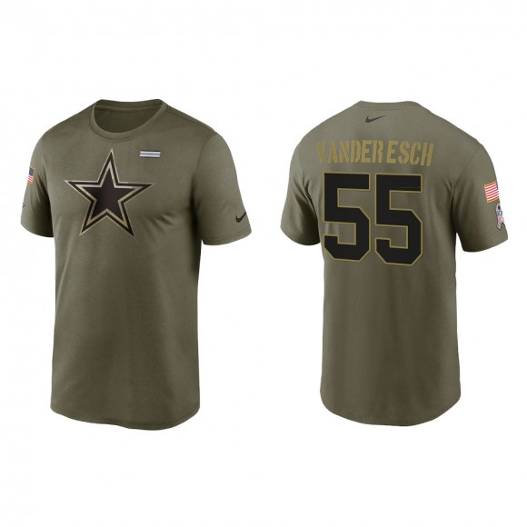 2021 Salute To Service Men's Cowboys Leighton Vander Esch Olive Legend Performance T-Shirt