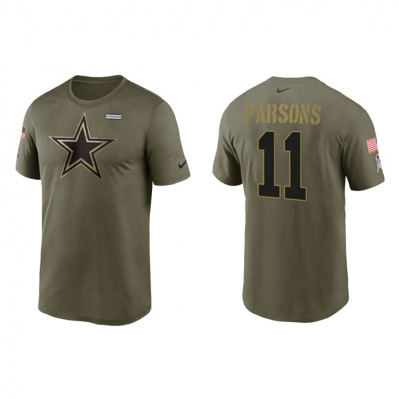2021 Salute To Service Men's Cowboys Micah Parsons Olive Legend Performance T-Shirt