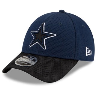 Dallas Cowboys Navy Black 2021 NFL Sideline Road 9FORTY Adjustable Hat