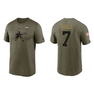 2021 Salute To Service Men's Cowboys Trevon Diggs Olive Legend Performance T-Shirt