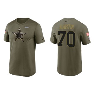 2021 Salute To Service Men's Cowboys Zack Martin Olive Legend Performance T-Shirt