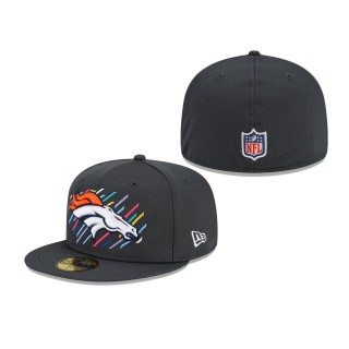 Broncos Charcoal 2021 NFL Crucial Catch 59FIFTY Fitted Hat