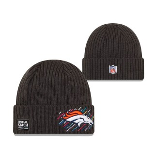 Broncos Charcoal 2021 NFL Crucial Catch Knit Hat