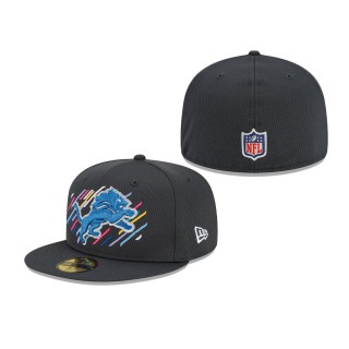 Lions Charcoal 2021 NFL Crucial Catch 59FIFTY Fitted Hat