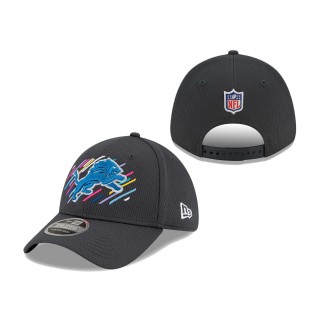 Lions Charcoal 2021 NFL Crucial Catch 9FORTY Adjustable Hat