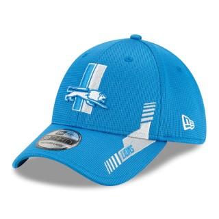 Detroit Lions Blue 2021 NFL Sideline Home Historic Logo 39THIRTY Hat