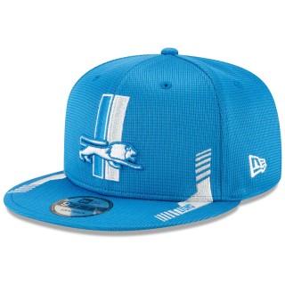 Detroit Lions Blue 2021 NFL Sideline Home Historic Logo 9FIFTY Snapback Hat