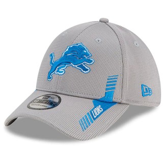 Detroit Lions Gray 2021 NFL Sideline Home 39THIRTY Hat