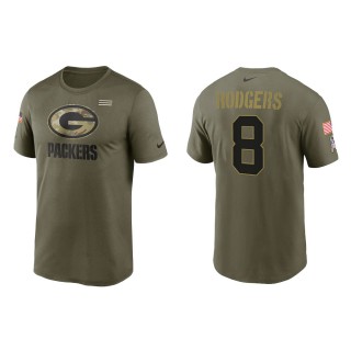 2021 Salute To Service Men's Packers Amari Rodgers Olive Legend Performance T-Shirt