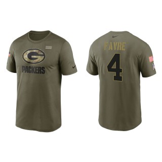 2021 Salute To Service Men's Packers Brett Favre Olive Legend Performance T-Shirt