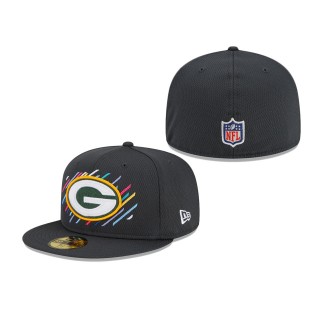 Packers Charcoal 2021 NFL Crucial Catch 59FIFTY Fitted Hat
