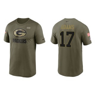 2021 Salute To Service Men's Packers Davante Adams Olive Legend Performance T-Shirt