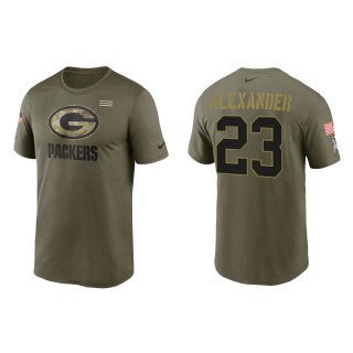 2021 Salute To Service Men's Packers Jaire Alexander Olive Legend Performance T-Shirt