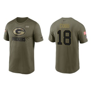 2021 Salute To Service Men's Packers Randall Cobb Olive Legend Performance T-Shirt