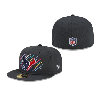 Texans Charcoal 2021 NFL Crucial Catch 59FIFTY Fitted Hat