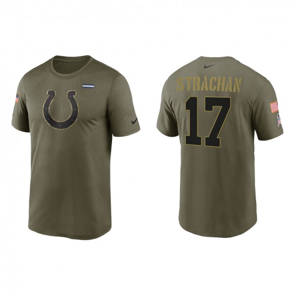 2021 Salute To Service Men's Colts Mike Strachan Olive Legend Performance T-Shirt