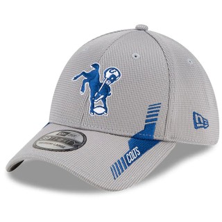 Indianapolis Colts Gray 2021 NFL Sideline Home Historic Logo 39THIRTY Hat