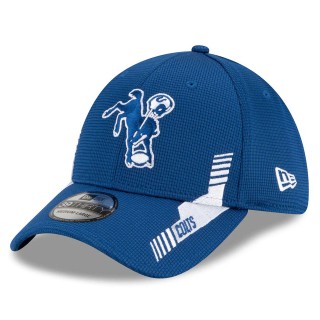 Indianapolis Colts Royal 2021 NFL Sideline Home Historic Logo 39THIRTY Hat