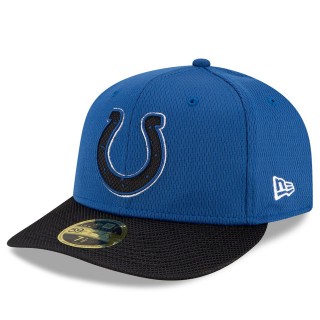 Indianapolis Colts Royal Black 2021 NFL Sideline Road Low Profile 59FIFTY Hat