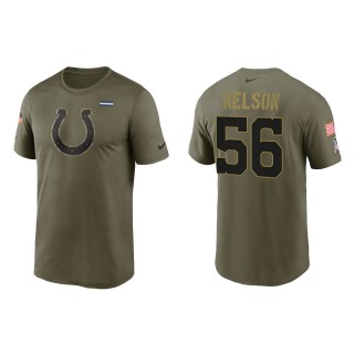 2021 Salute To Service Men's Colts Quenton Nelson Olive Legend Performance T-Shirt