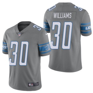 Men's Detroit Lions Jamaal Williams Steel Color Rush Limited Jersey