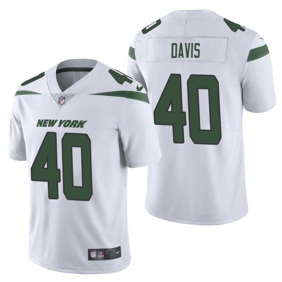 Men's New York Jets Jarrad Davis White Vapor Limited Jersey