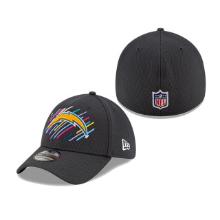 Chargers Charcoal 2021 NFL Crucial Catch 39THIRTY Flex Hat