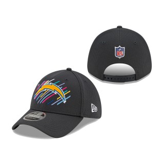 Chargers Charcoal 2021 NFL Crucial Catch 9FORTY Adjustable Hat